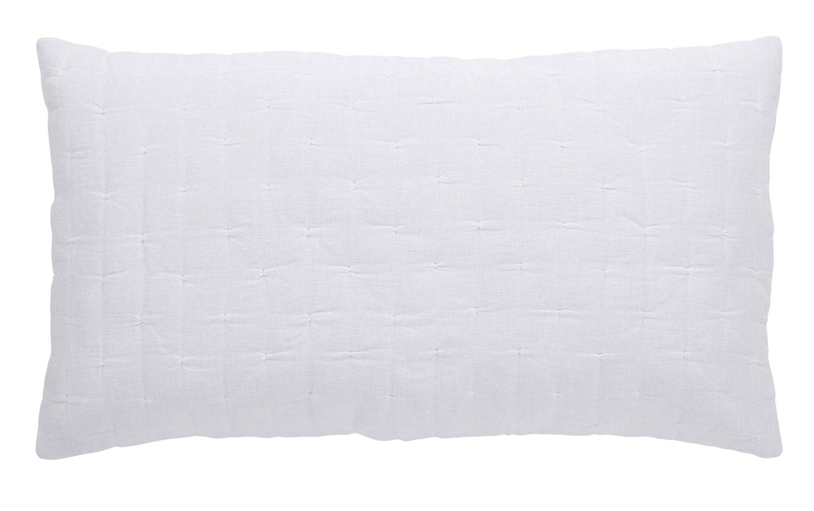 SS-319-2026_1|White quilted sham with subtle stitched pattern. Soft, elegant, and classic quilt bedding accent, perfect for bedroom decor.