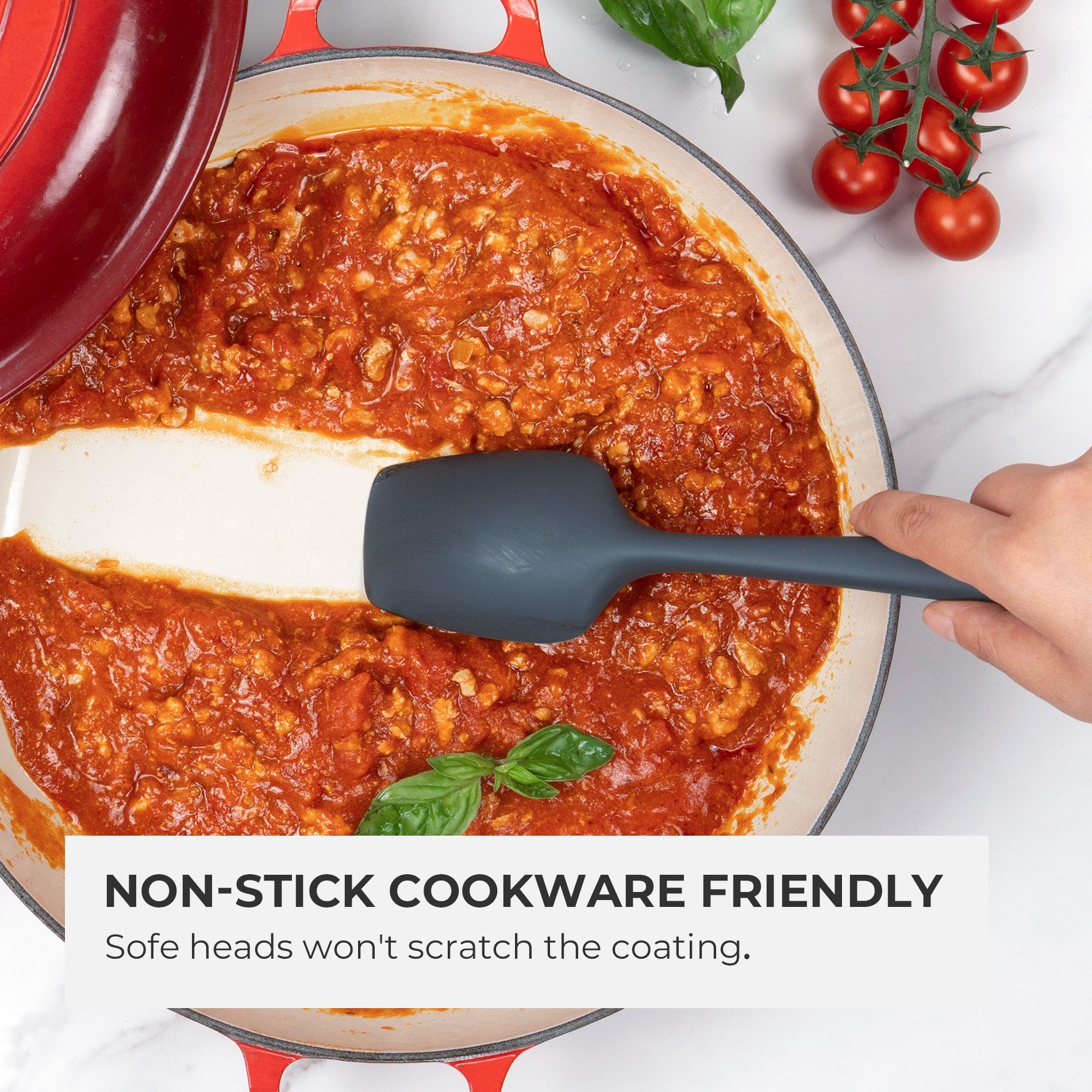 Black Silicone Spatula | 3 Piece Spatula Set | Elihome
