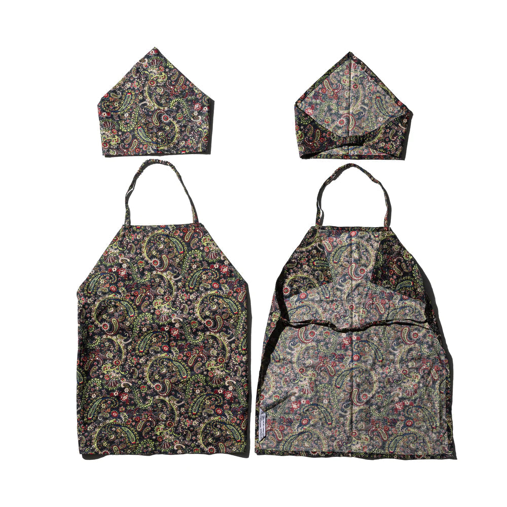 Handprinted Adult Apron Paisley 3