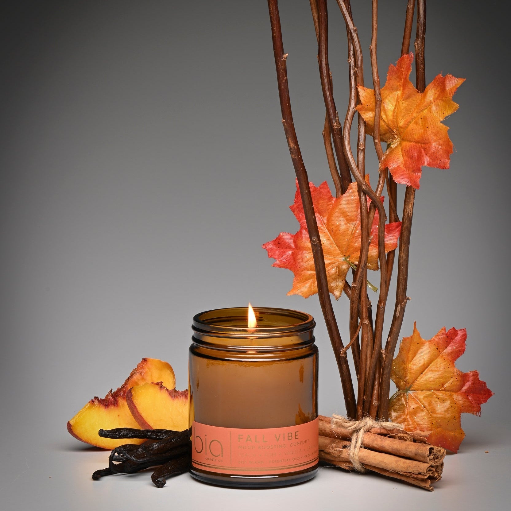 fall vibe classic candle lit
