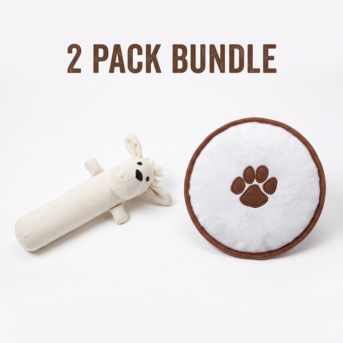 Eco-Friendly Cotton Canvas Dog Toys 2 Toys Bundle – Harry & Pancake