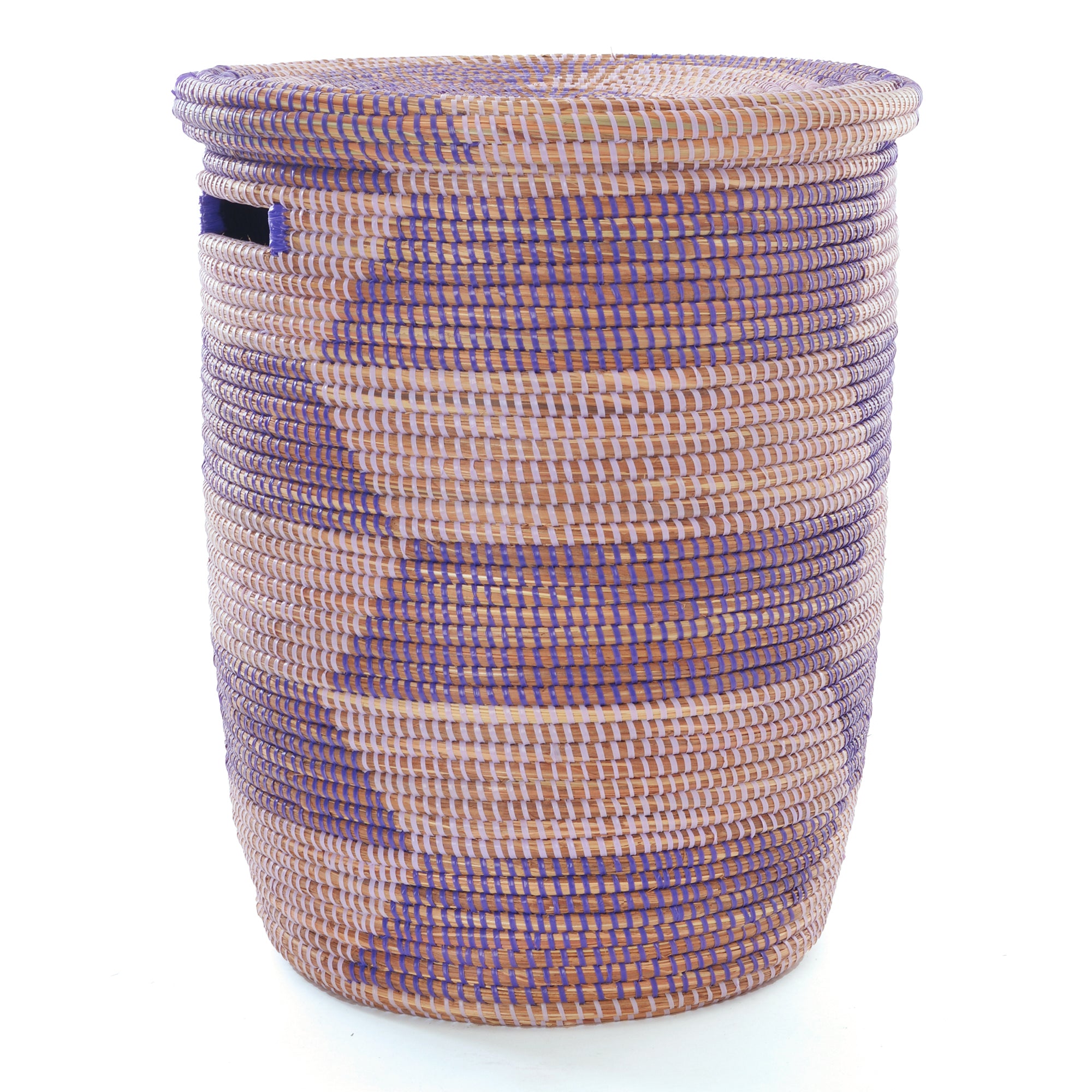 Lavender & Purple Herringbone Flat Lid Hamper Basket