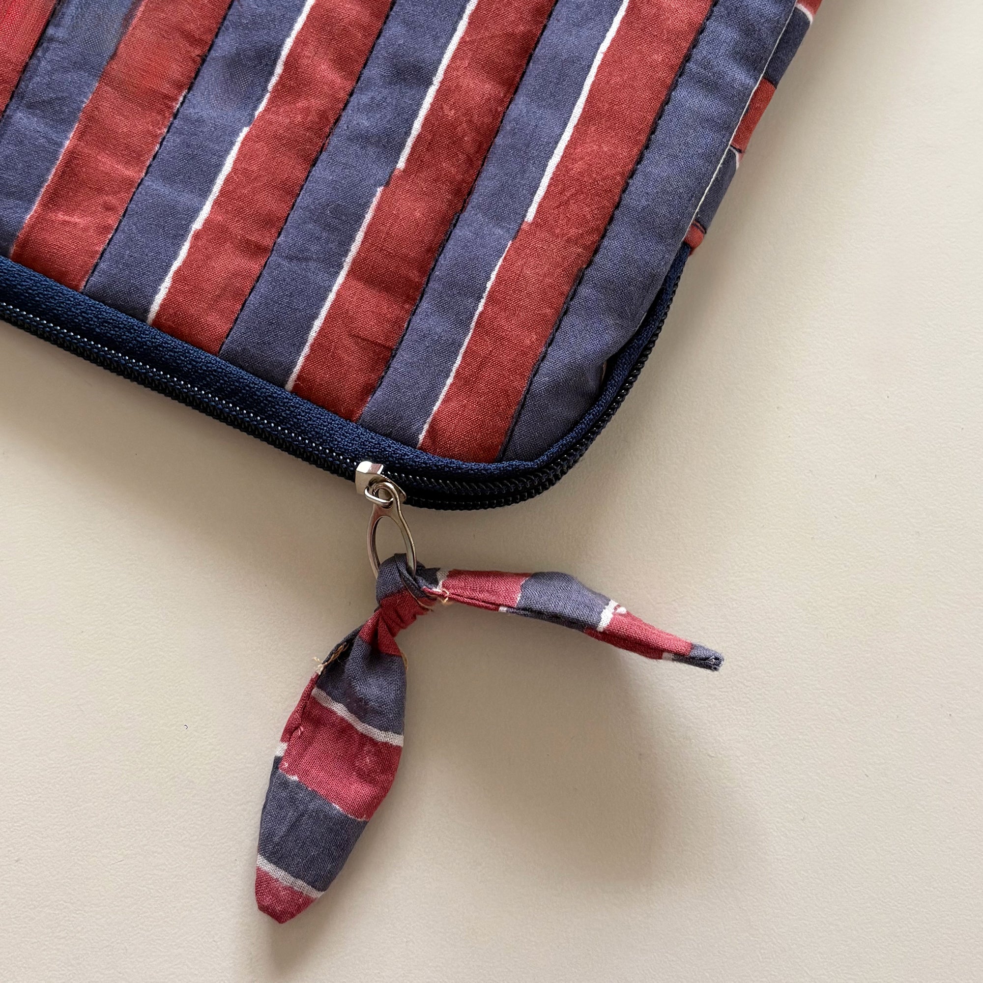 Quilted Cotton Tablet Sleeve with Hand Block Print