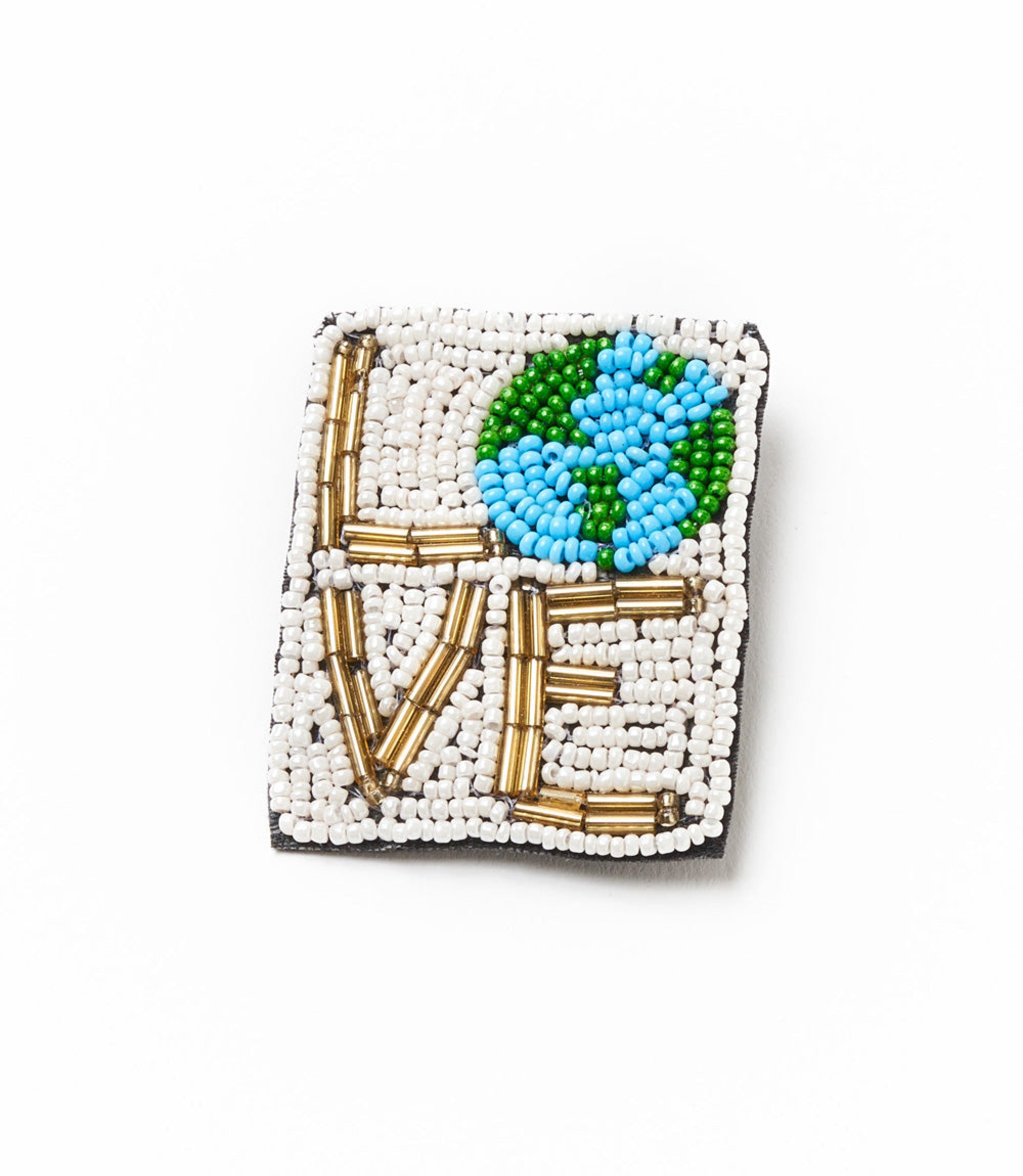 Bala Mani Beaded Love Mother Earth Brooch Pin