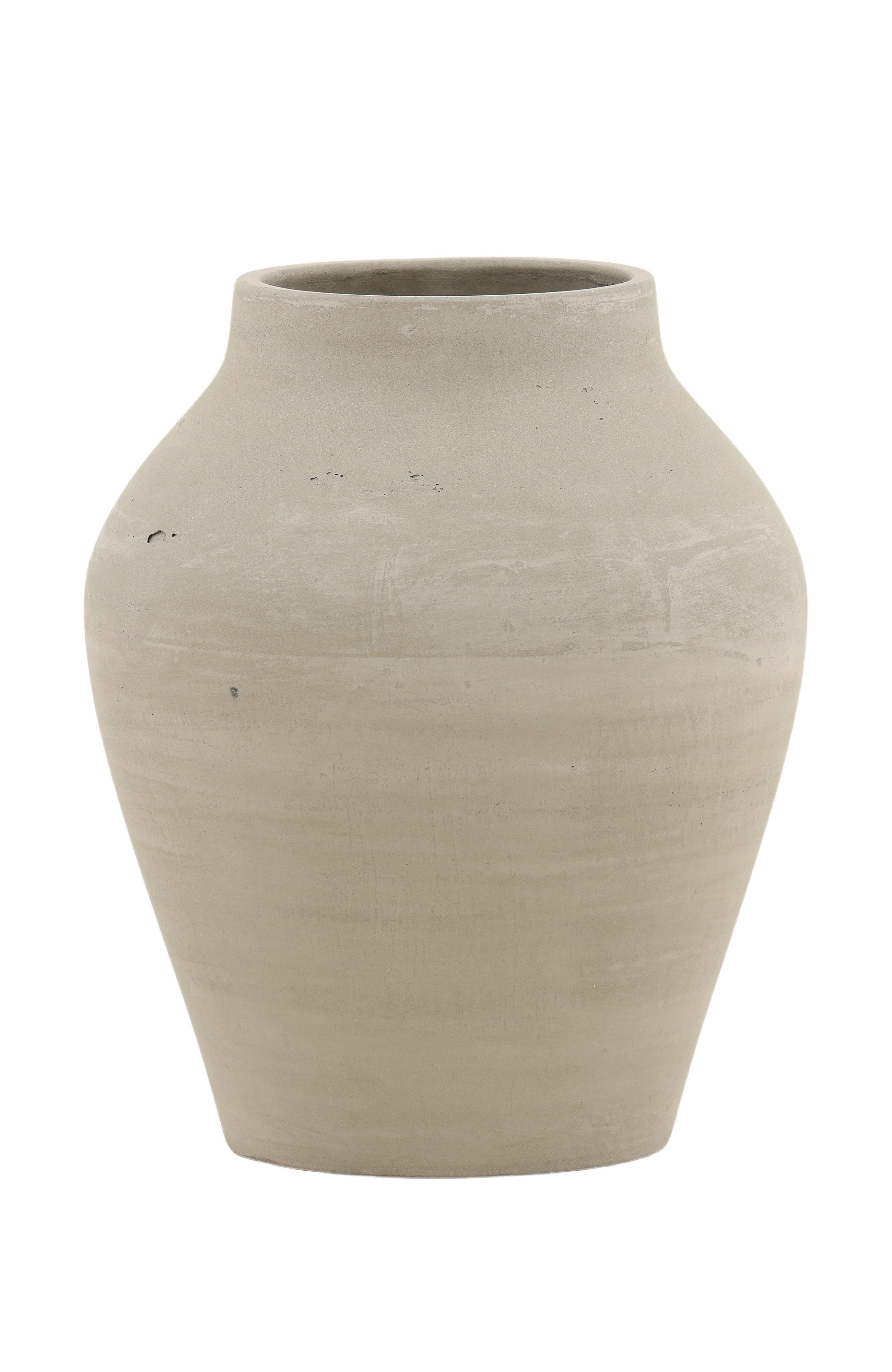 Leander Cement Outdoor Vase - Medium - Natural