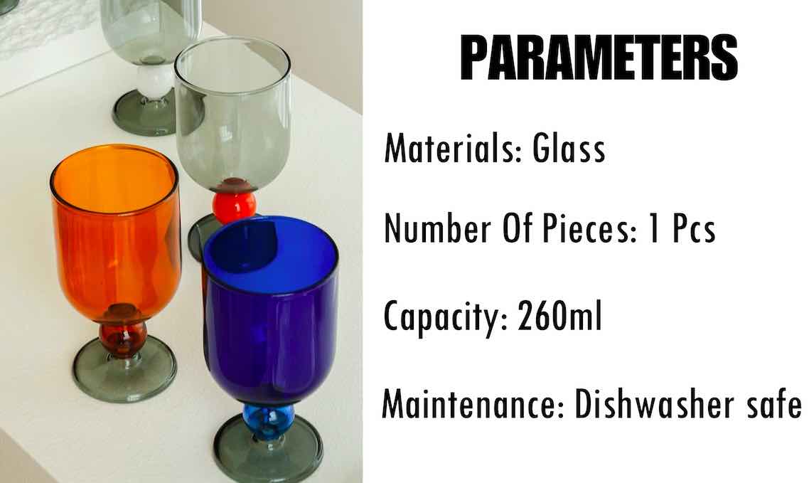 Gumballs Wine Glass - Eclectic Whimsical Coloured Cocktail Glasses - Stemware - Gumballs Wine Glass - Blueberry - INSPECIAL HOME