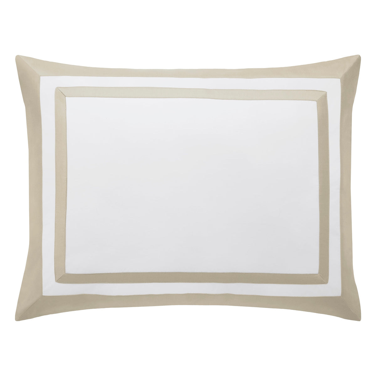 SS-066-2026_1|Elegant beige and white border cotton sateen duvet cover, a stylish choice for a contemporary, refined, and inviting bedroom look.