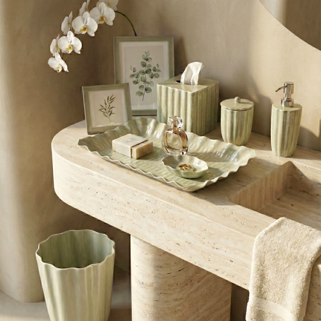 Nera Tissue Box, Light Green