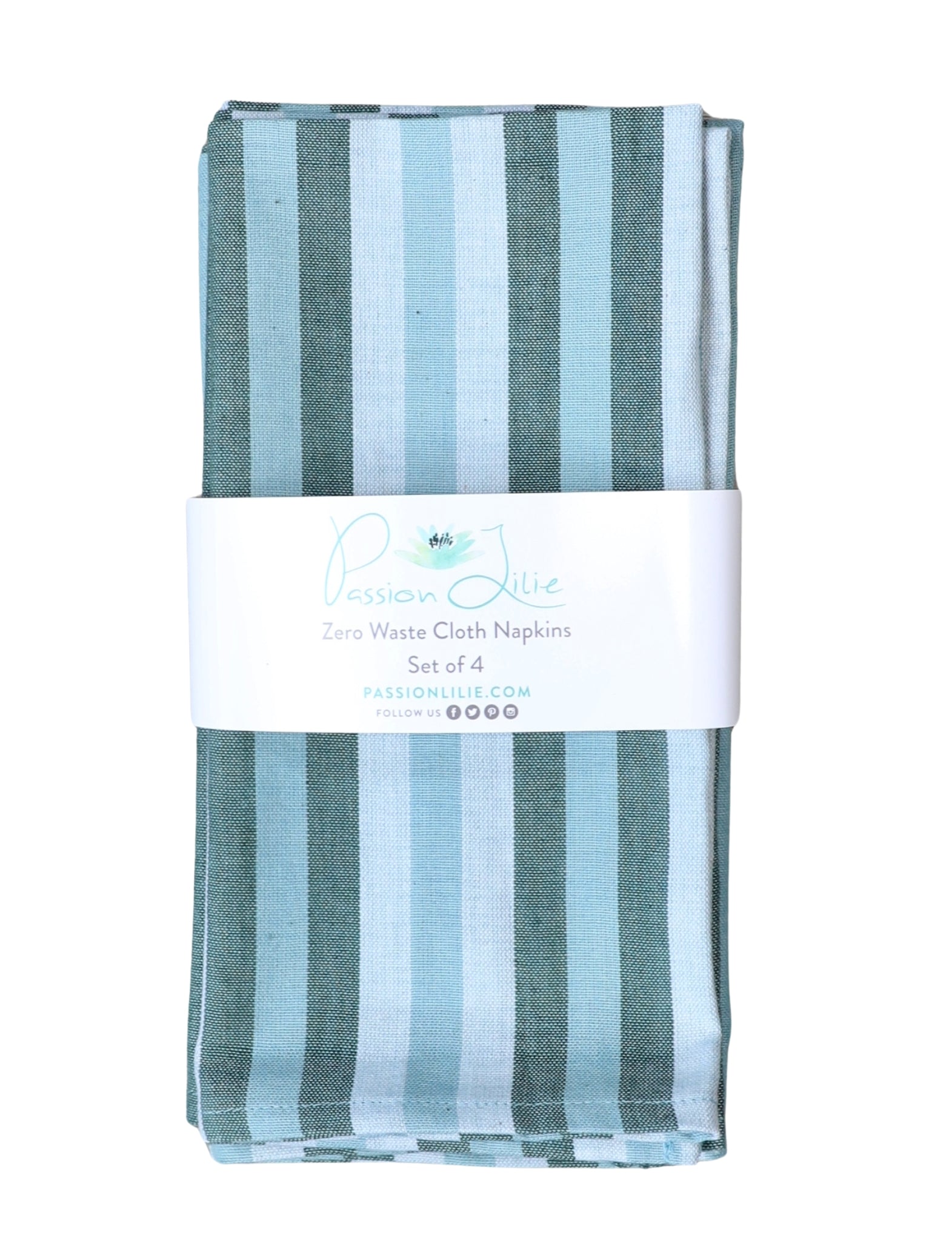 Cloth Napkins - Ocean Stripes - Set of 4 - Passion Lilie