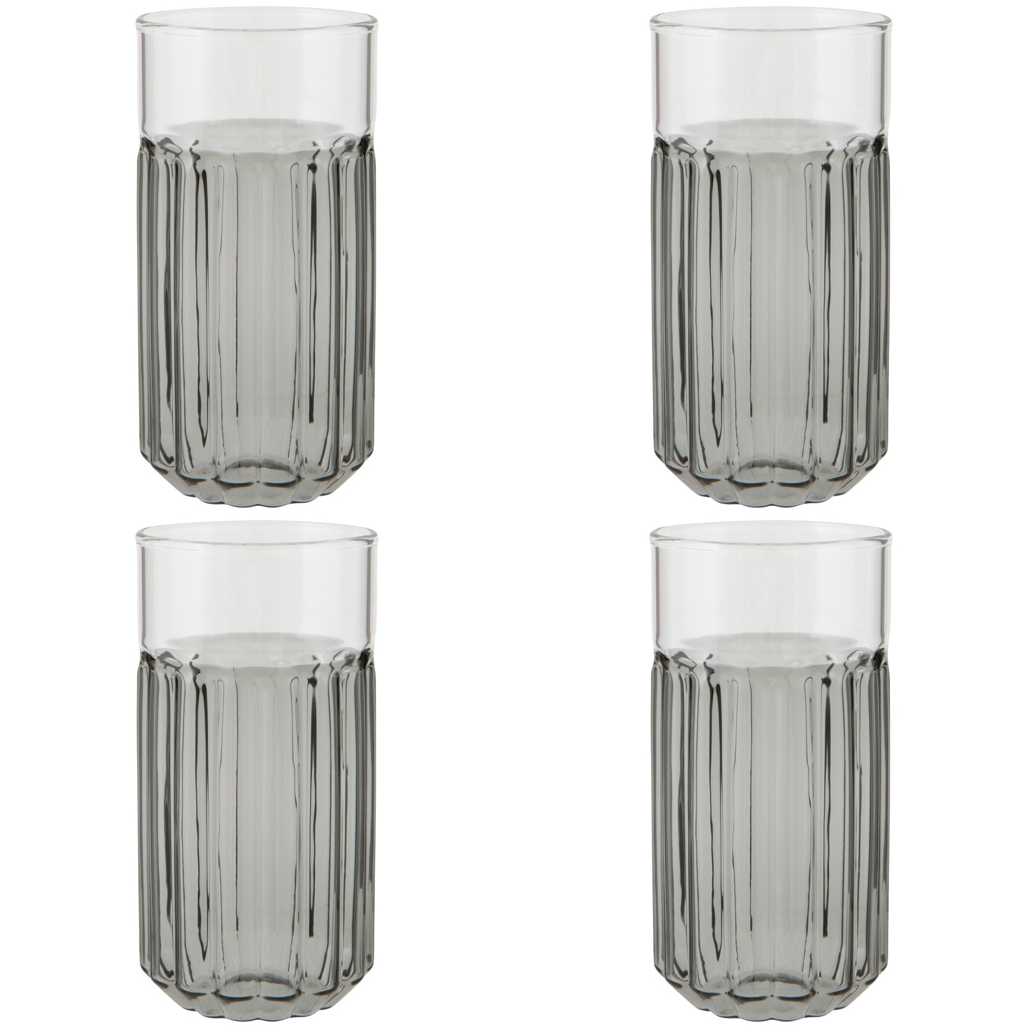 Set of 4 Tumbler 14oz Channel Smoke