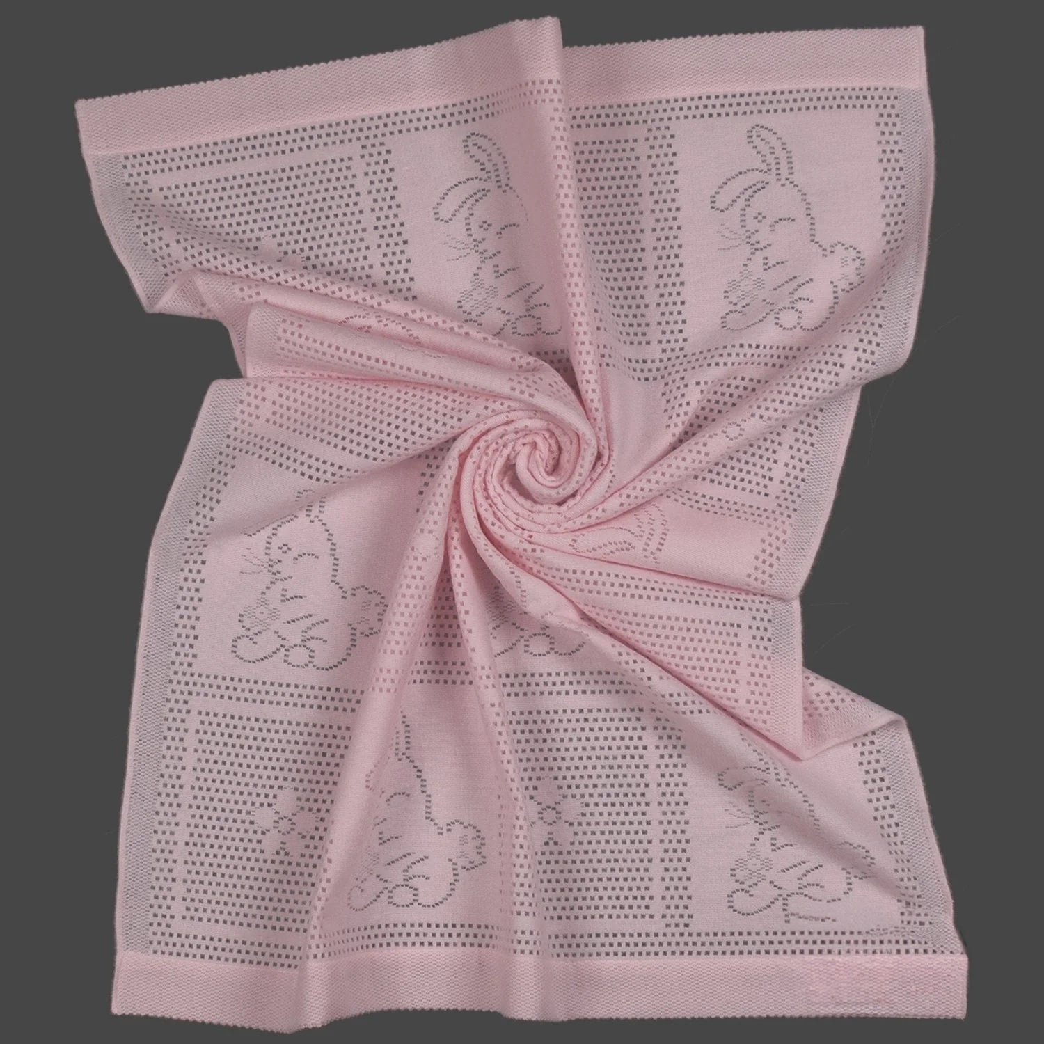 Southampton Home Lace Weave Bunny Baby Blanket ~ Pink ~-Gifts-[bar code]-Prince of Scots
