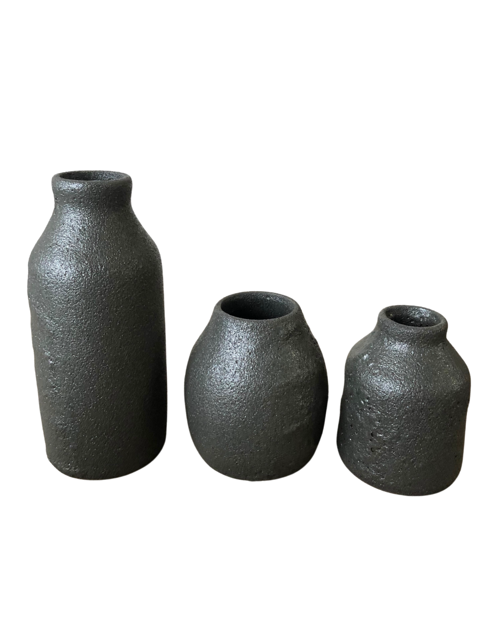 Black Crater Vases
