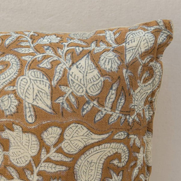 Floral Blockprint Pillow Cover - Thumbnail 5