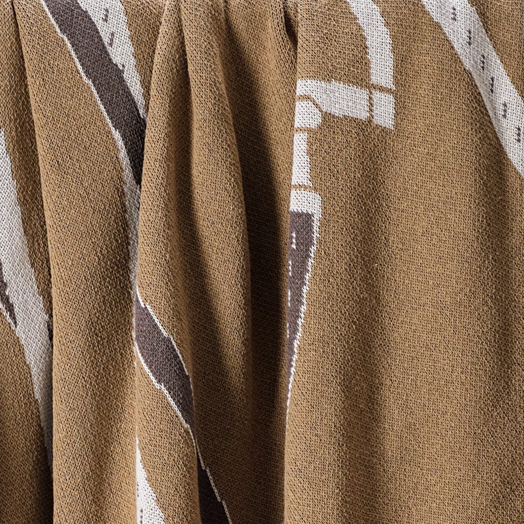 In2Green Eco Throw Cotton Sustainable Knit Patterned Throw Blanket - Equestrian Tack
