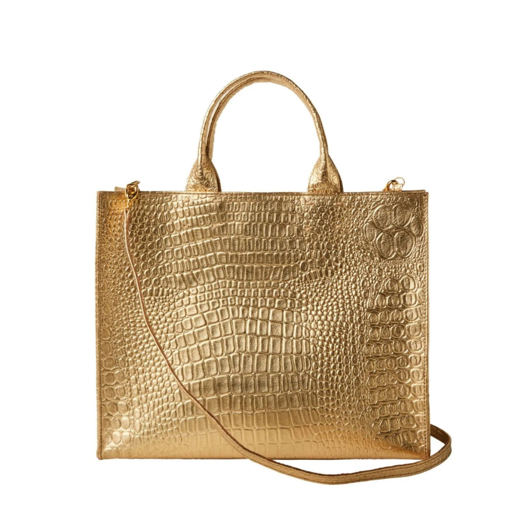 The Adele Leather Handbag Croc