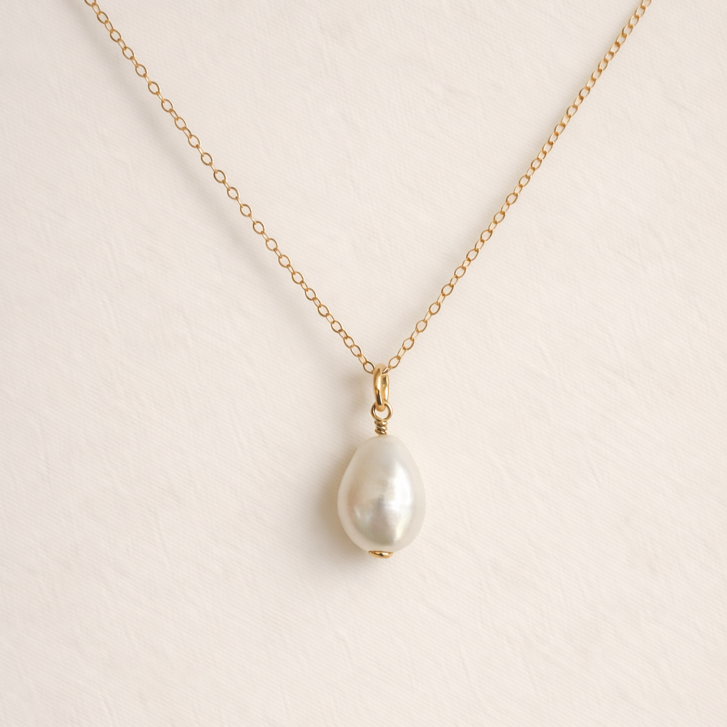 Baroque Pearl Necklace | Gold Fill