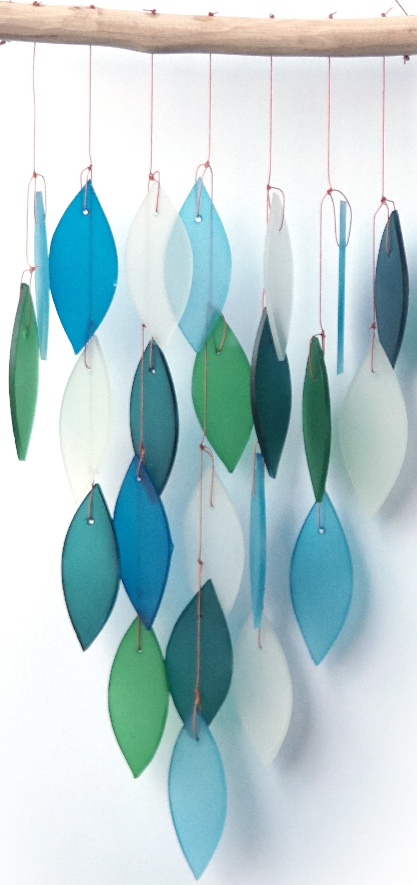 Diamond, Blue Lagoon Sea Glass Wind Chime