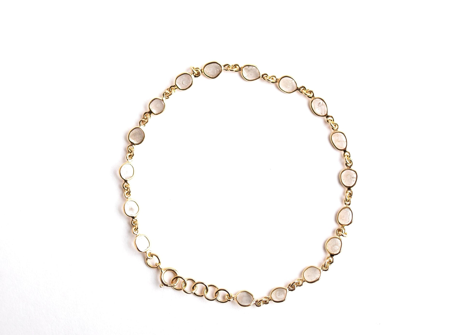 Lunar Glow Solid Gold 14k Bracelet minimal everyday fine jewelry in solid gold and sterling 925 silver with natural gemstones.