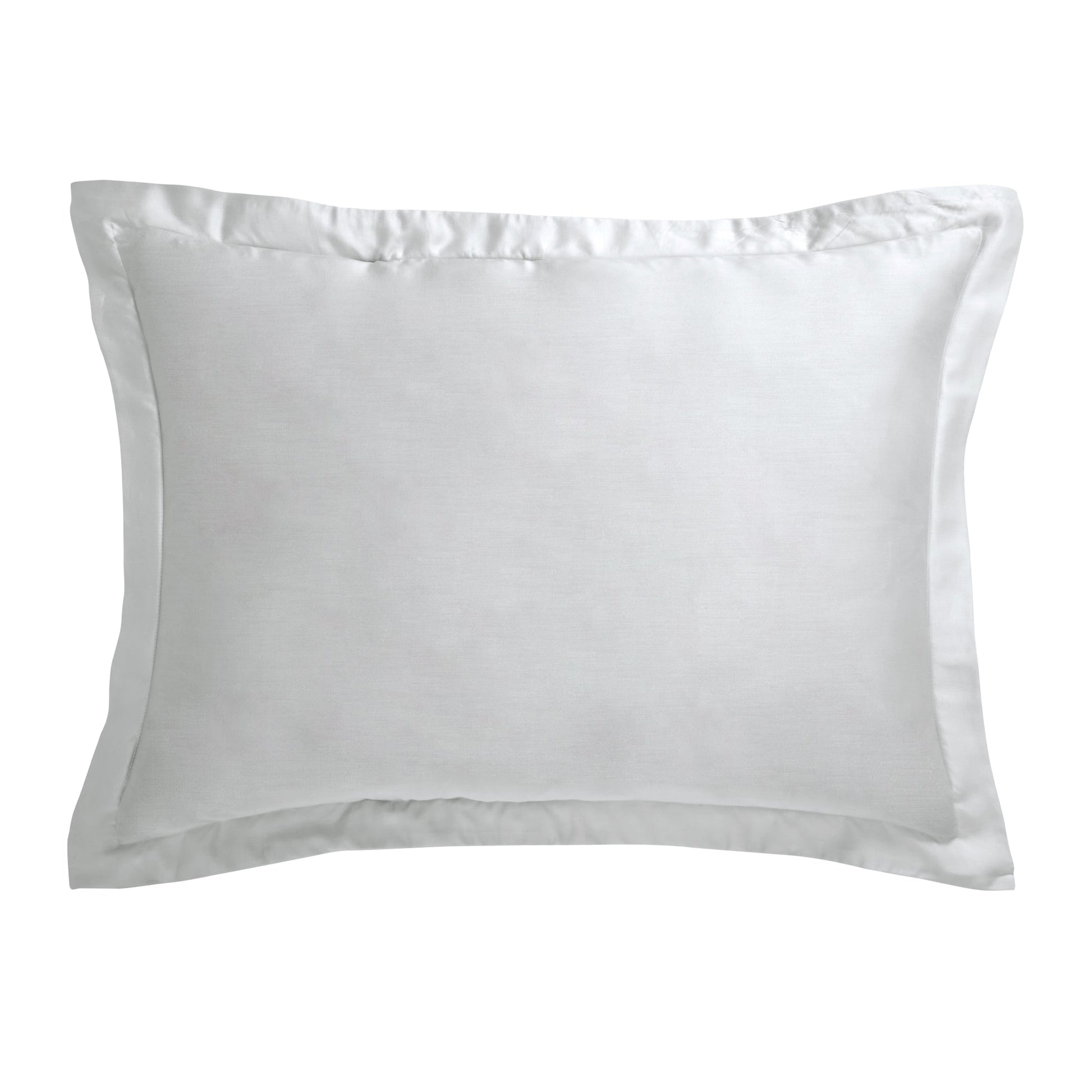 SS-047-2026_1|Elegant cream satin border duvet cover set, luxurious white sateen hotel style bedding for a sophisticated bedroom.