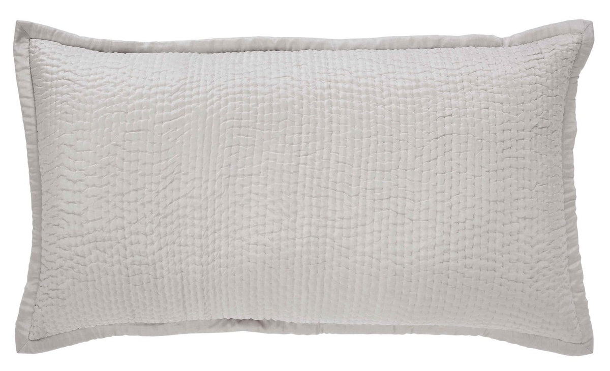 KS-166-2036_1|White textured coverlet sham with subtle raised pattern, providing a clean, elegant look and added comfort to bed ensemble.