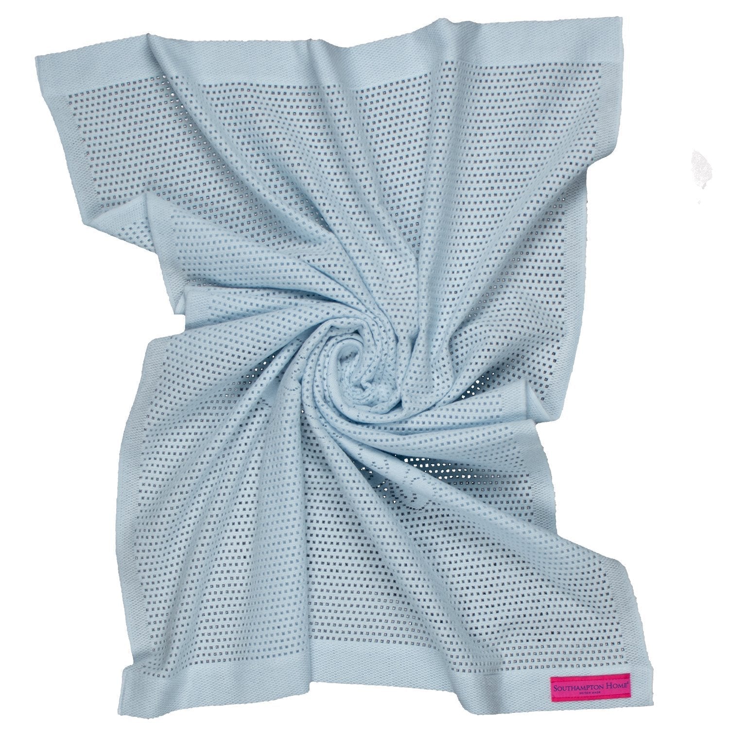Southampton Home Lace Weave Teddy Bear Baby Blanket ~ Blue ~-Gifts-00810032751333-{sku]-Prince of Scots