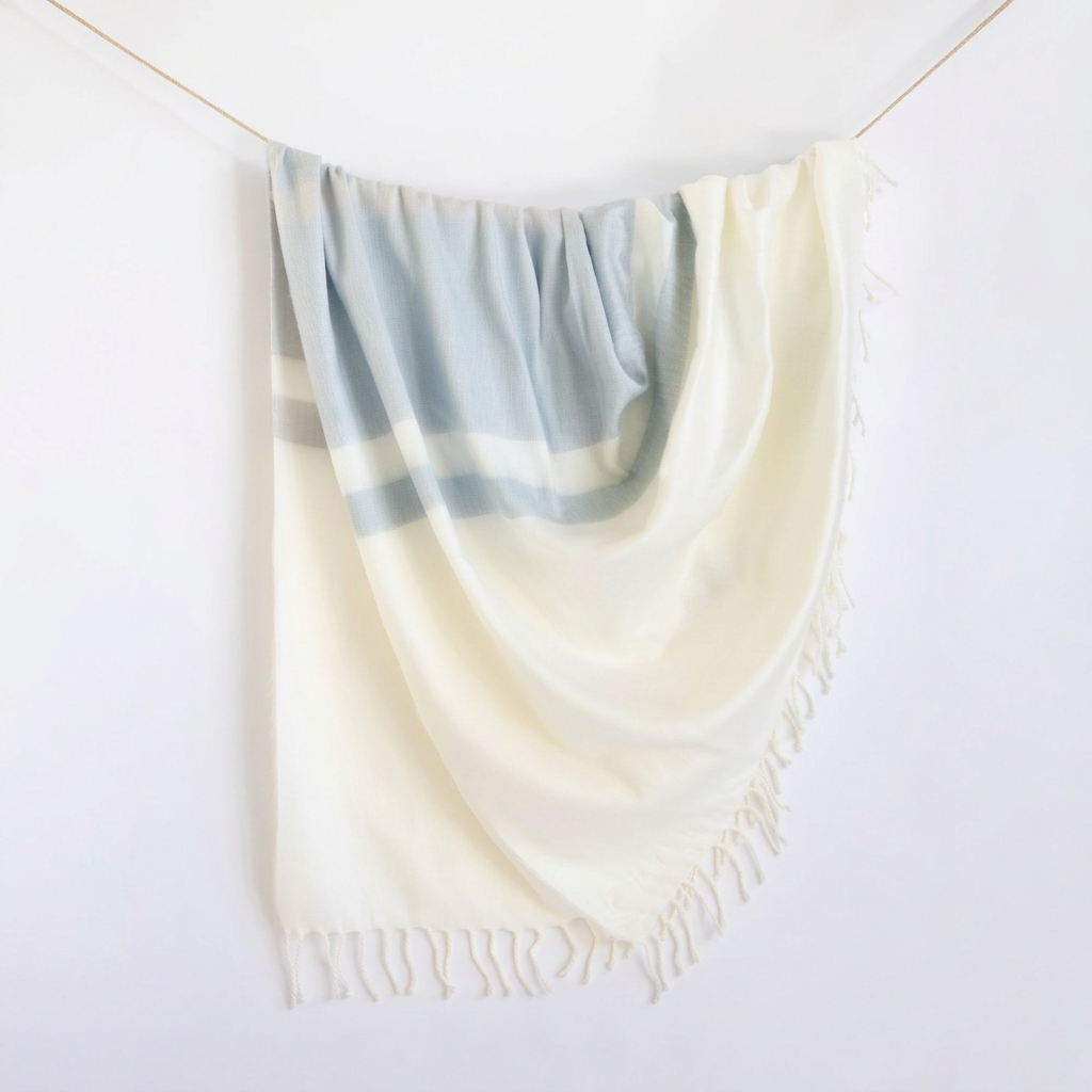 Glacier Gray & White handwoven alpaca throw blanket, Kallpa Collection, made in Ecuador