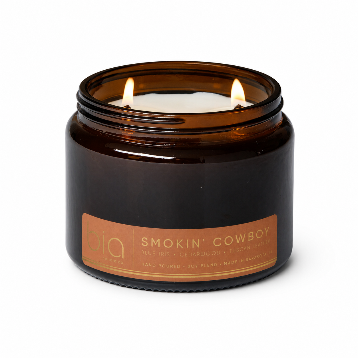 Smokin' Cowboy Tuscan Leather & Sandalwood Soy Blend Candle