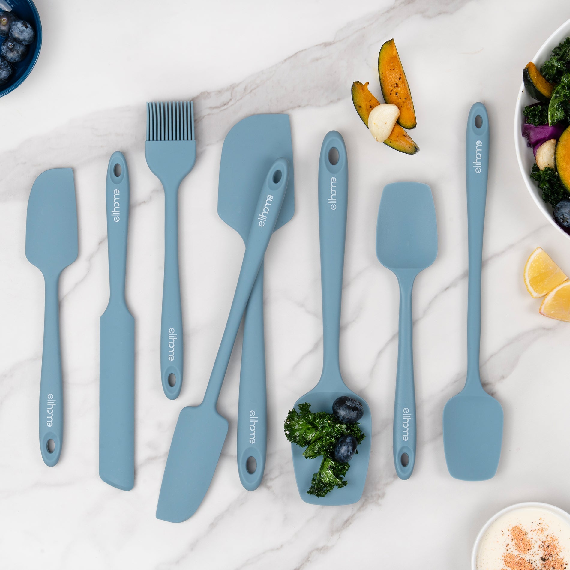 Black Silicone Spatula | 3 Piece Spatula Set | Elihome
