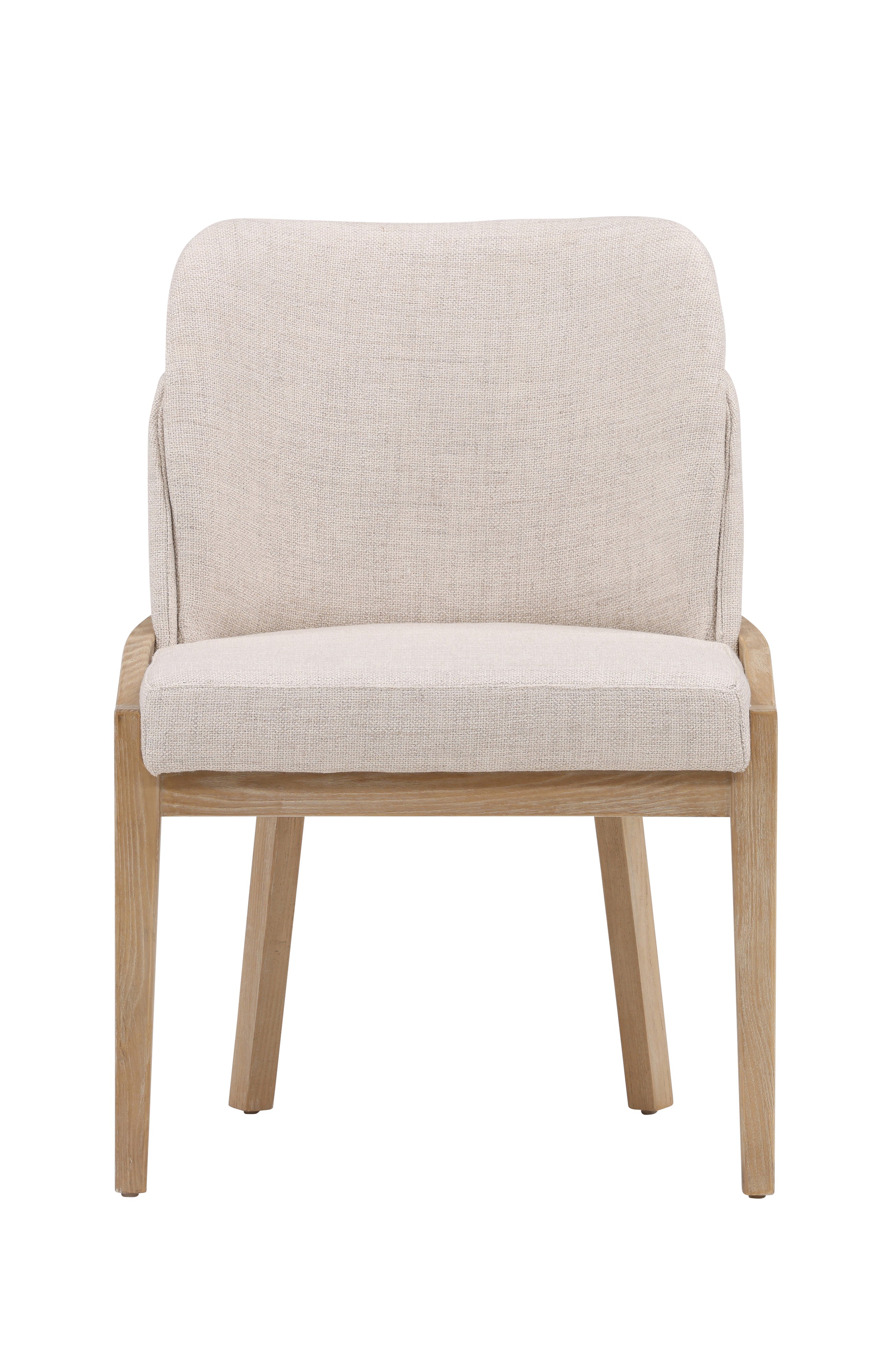 Juni Linen Upholstered Dining Chair with Elm Wood Frame