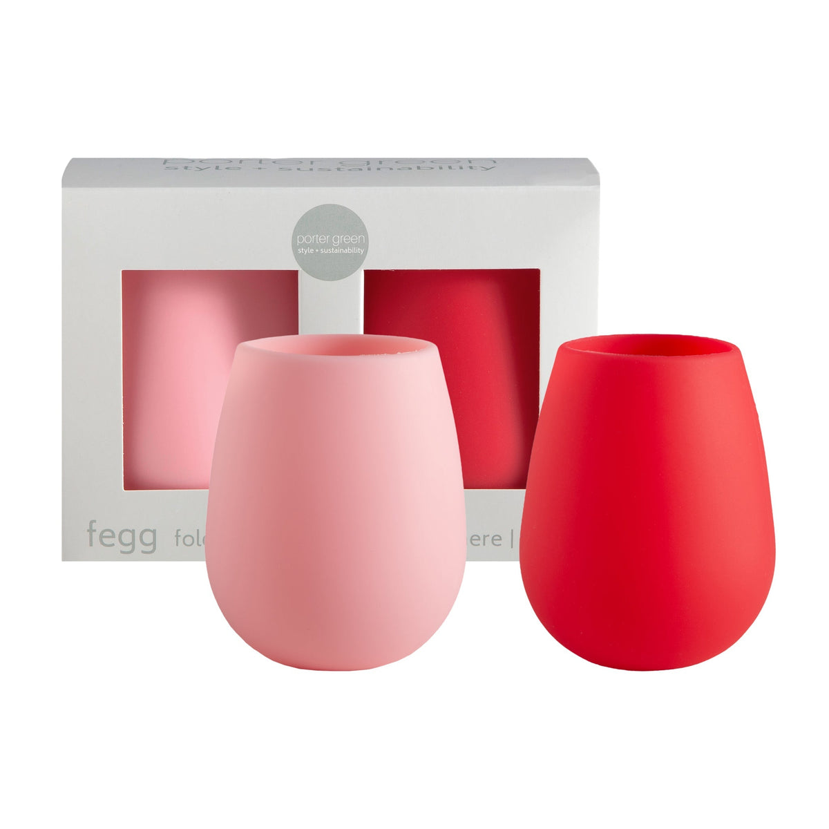 cherry + blush | fegg | silicone unbreakable glasses - porter green | style + sustainability