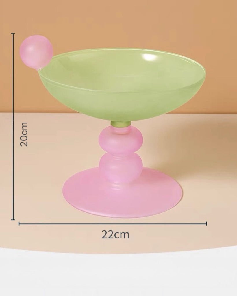 Jelly Bean Footed Tray Fruit Bowl - Whimsical Dopamine Table Setting Centerpiece - fruit bowl - Jelly Bean Fruit Bowl-Grape - Medium - INSPECIAL HOME