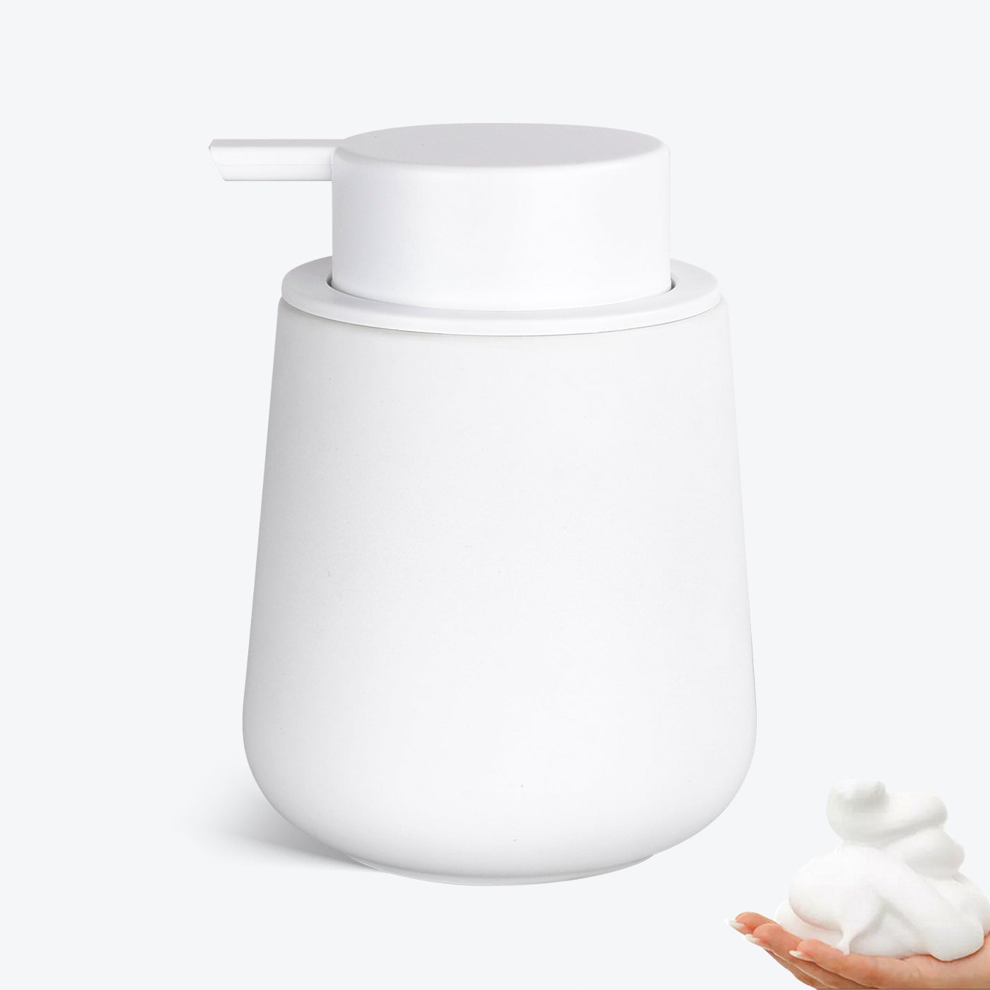 Rubber Paint Foaming Soap Dispenser Large Sustainable Ceramic