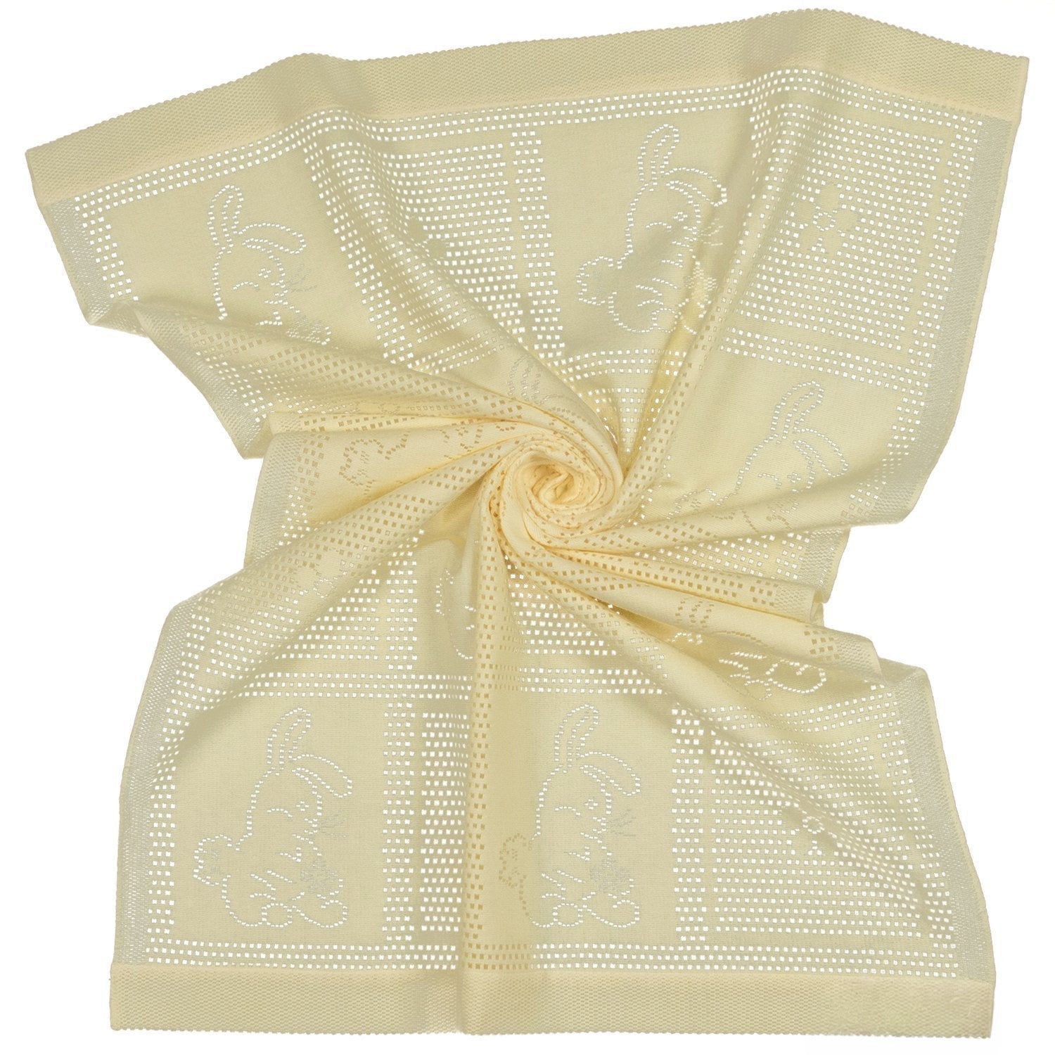 Southampton Home Lace Weave Bunny Baby Blanket ~ Yellow ~-Gifts-[bar code]-Prince of Scots