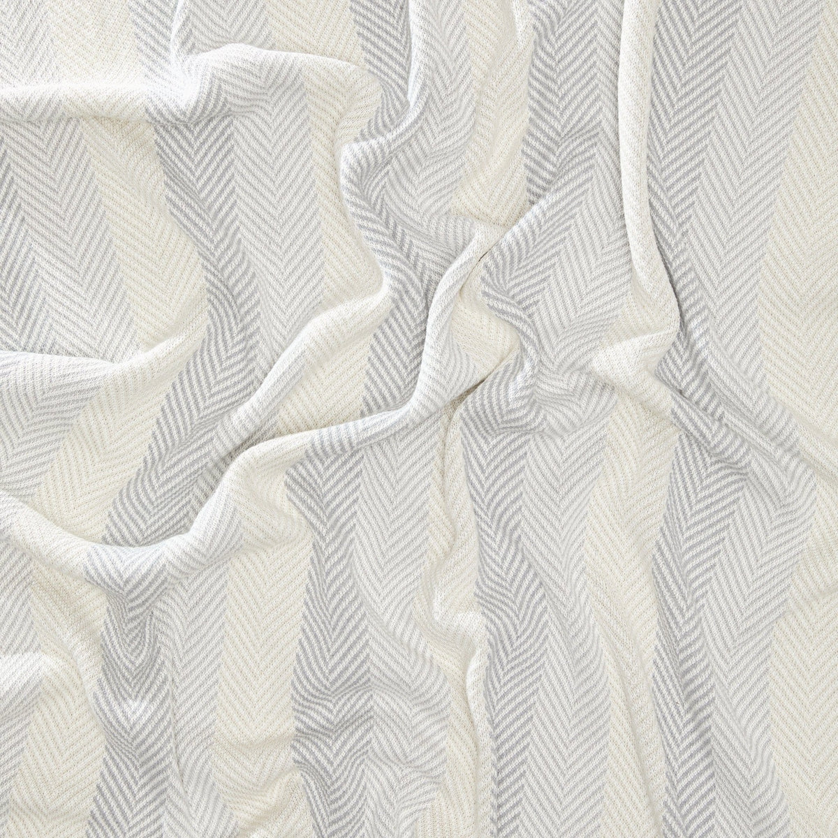 In2Green Eco Throw Cotton Sustainable Knit Striped | Chevron Throw Blanket - Herringbone Hues