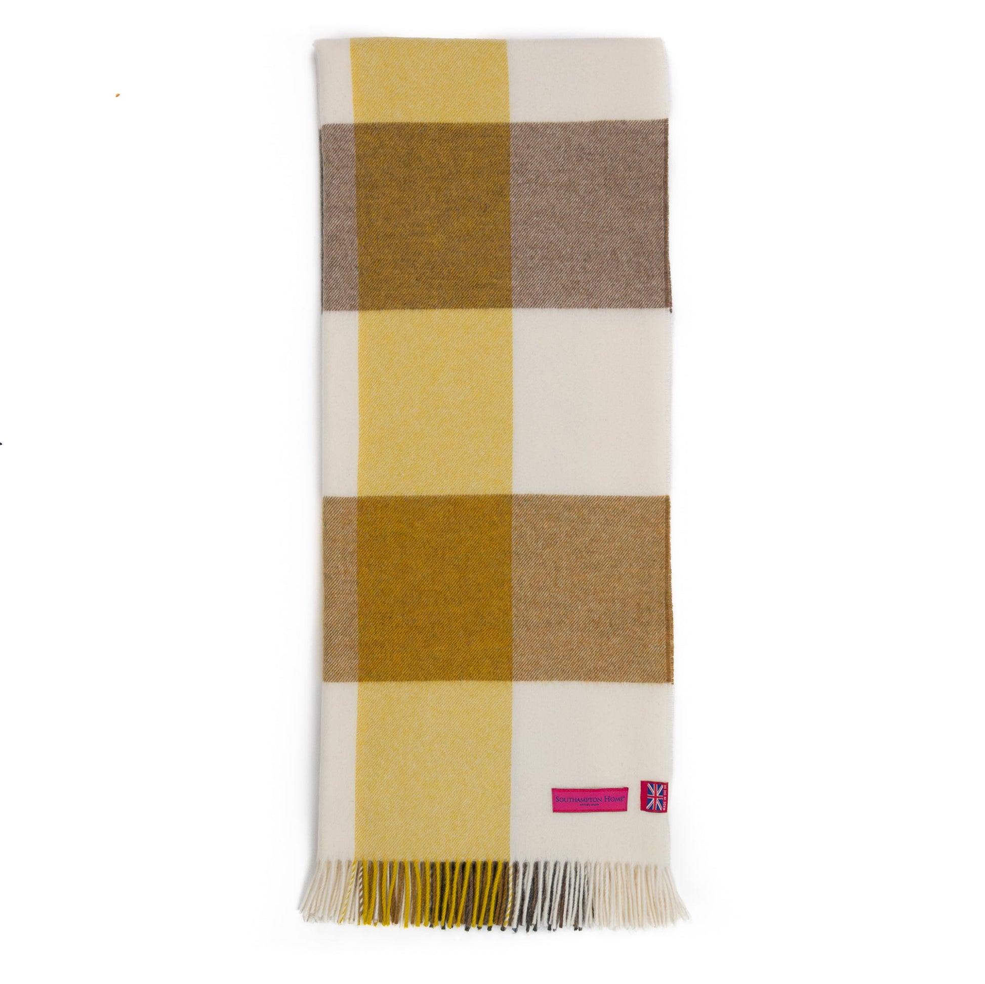Southampton Home Merino Wool Block (Gold)-Throws and Blankets-[bar code]-Prince of Scots
