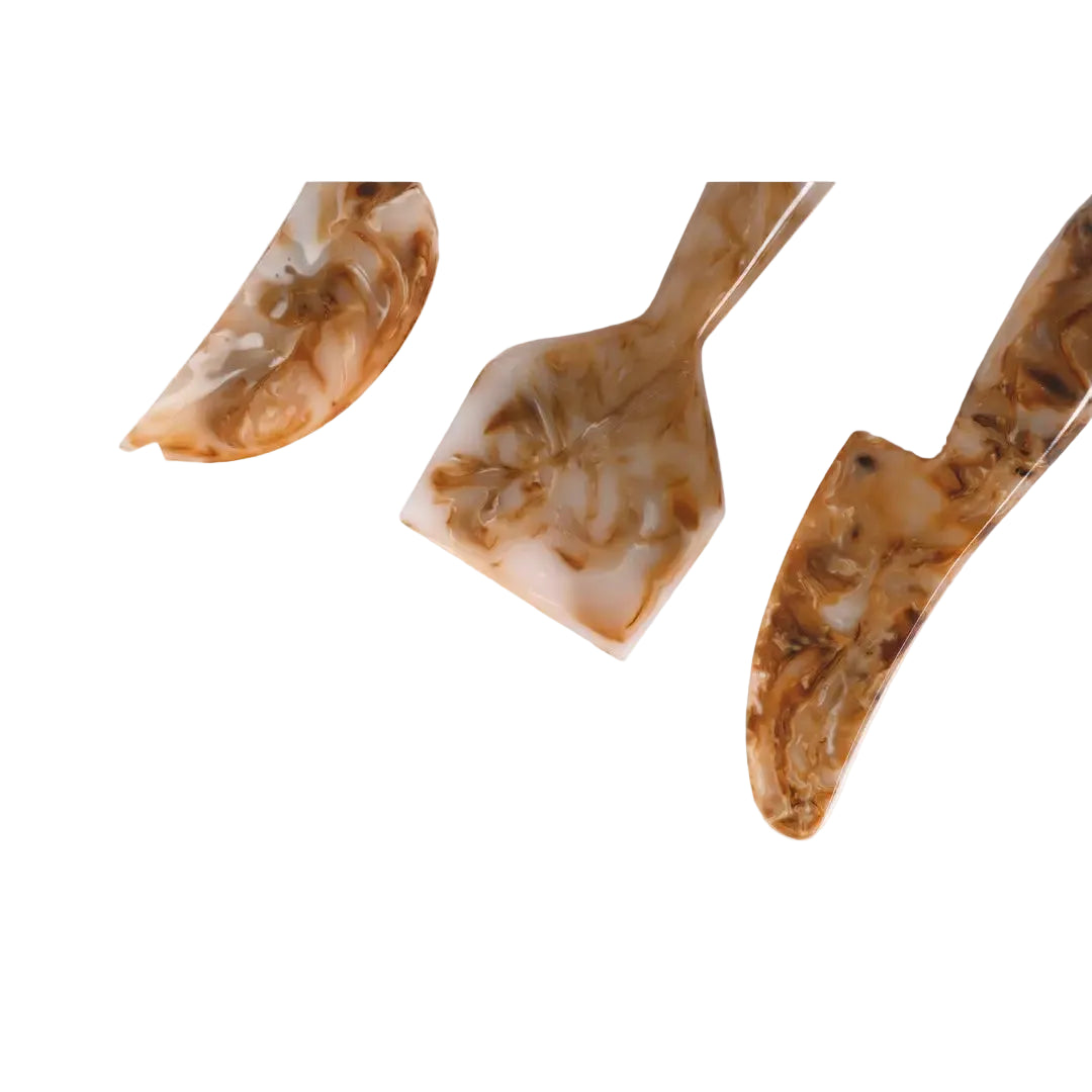 Resin Cheese Knife, Brown (Set of 3)  - 6 Inches