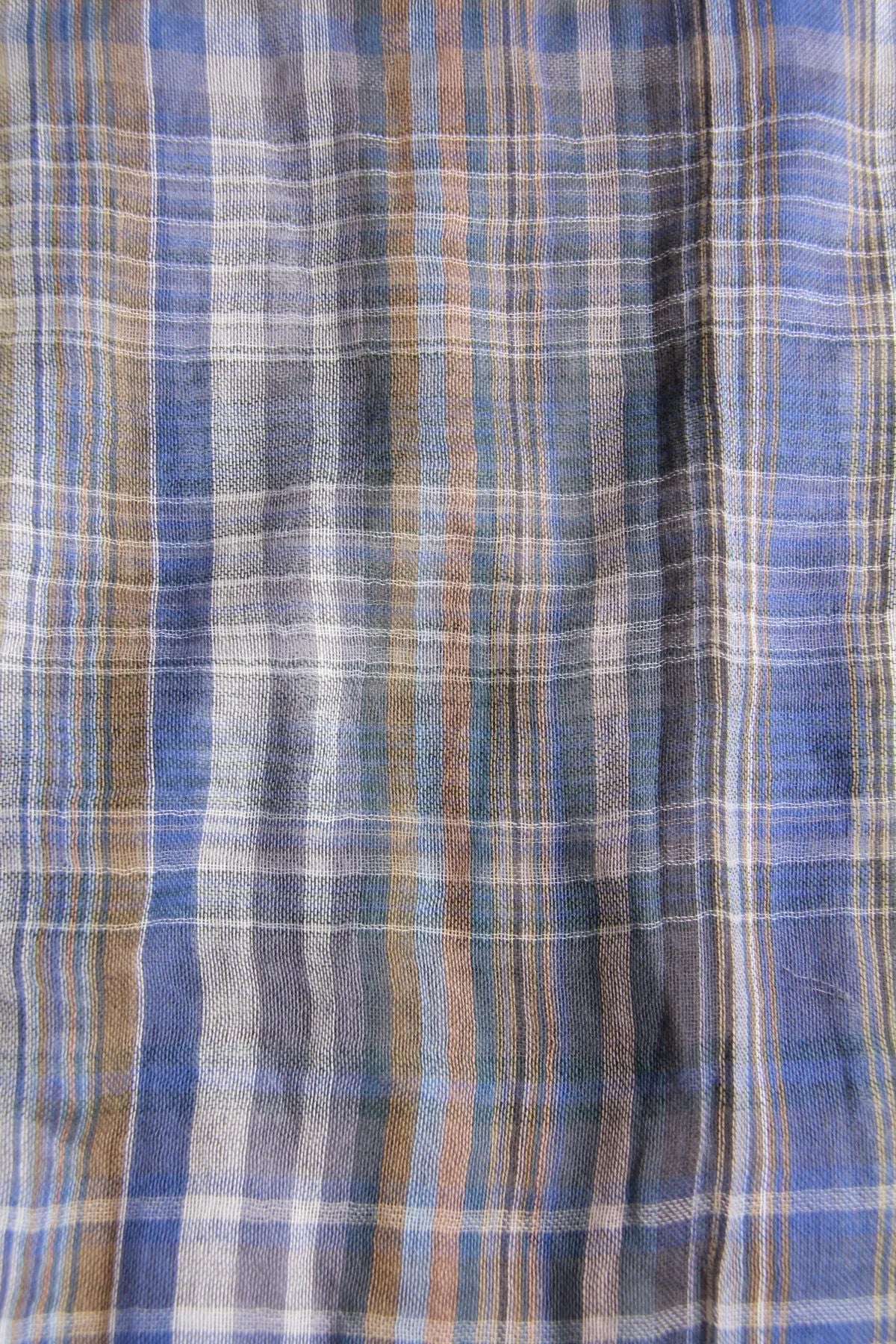 Penelope Plaid Infinity Scarf Light Gray