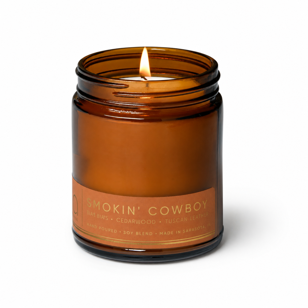 Smokin' Cowboy Tuscan Leather & Sandalwood Soy Blend Candle