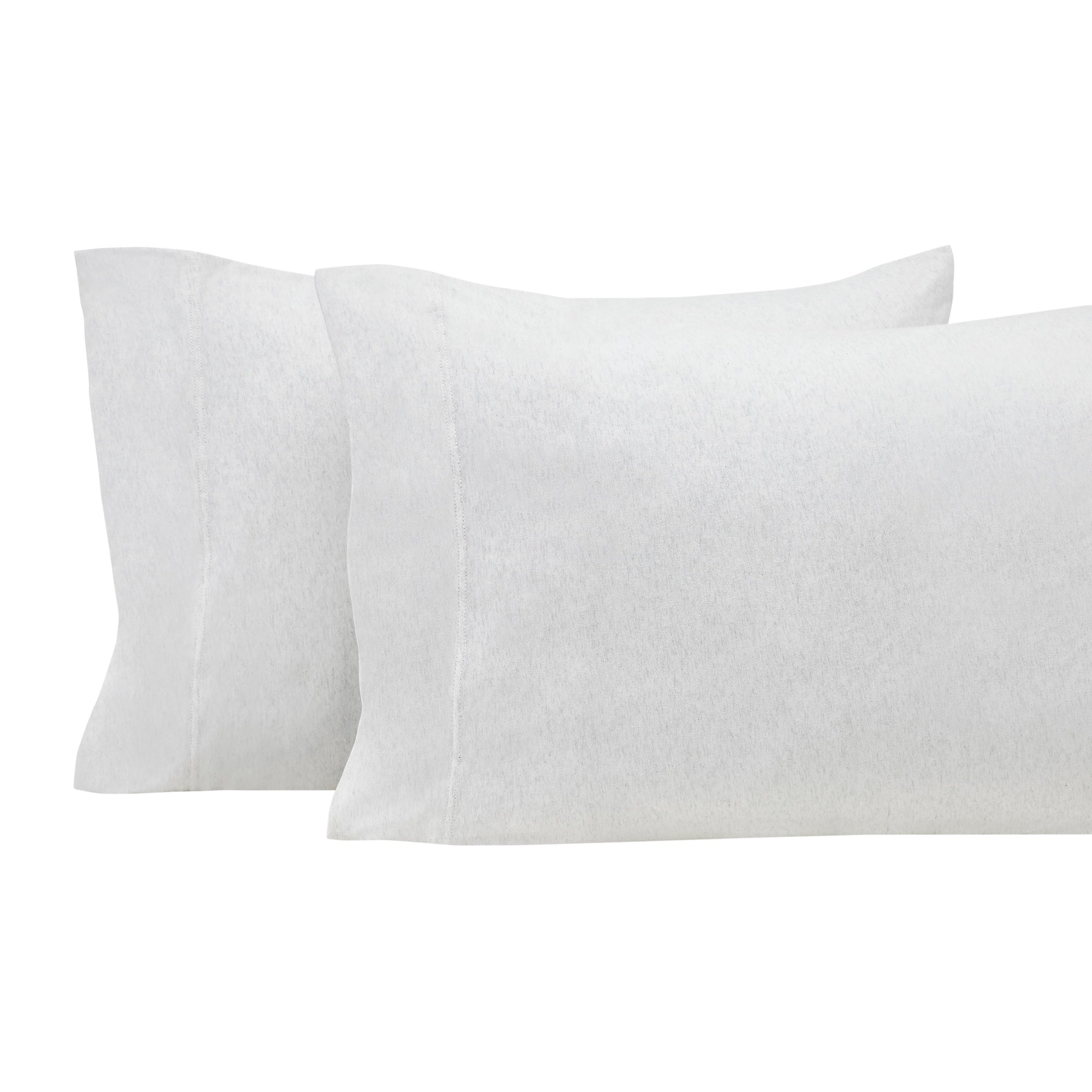 ASP-525-2032_1|Two plush white 100% cotton pillowcases, offering exceptional softness and breathability for a restful night's sleep.