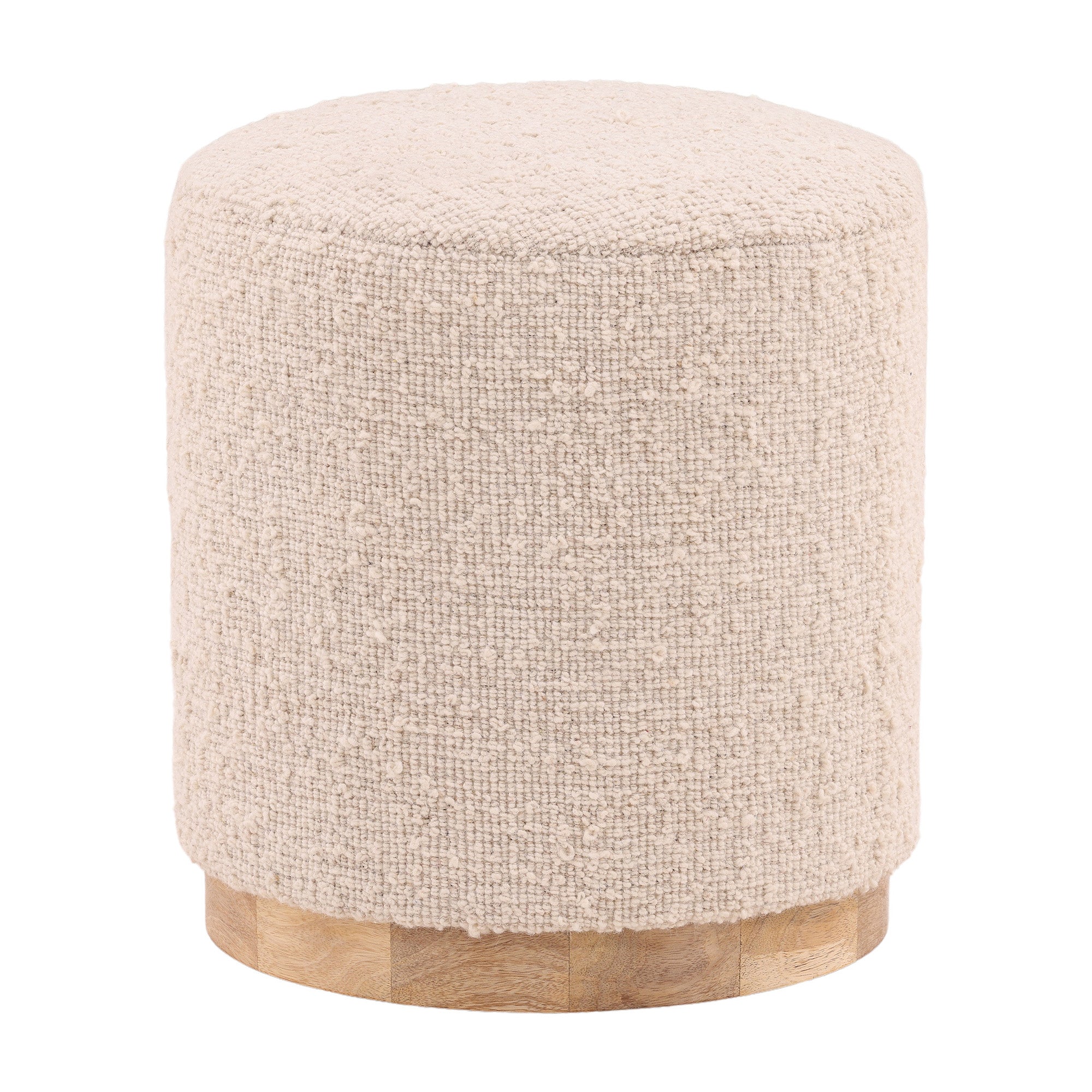 Gia Handwoven Wool Accent Stool