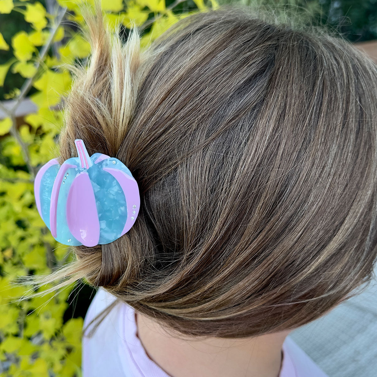 Blue Pumpkin Hair Claw