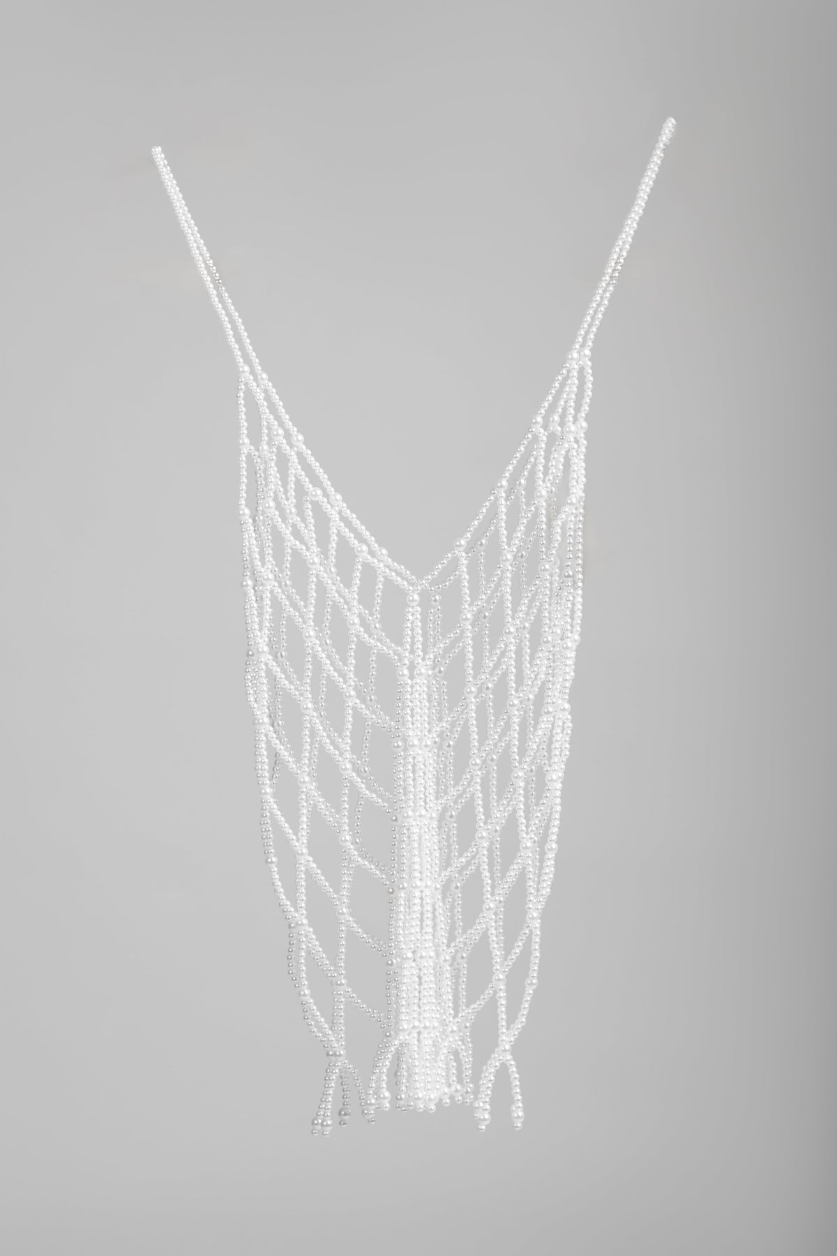 Pearl Beaded Cover Up - White