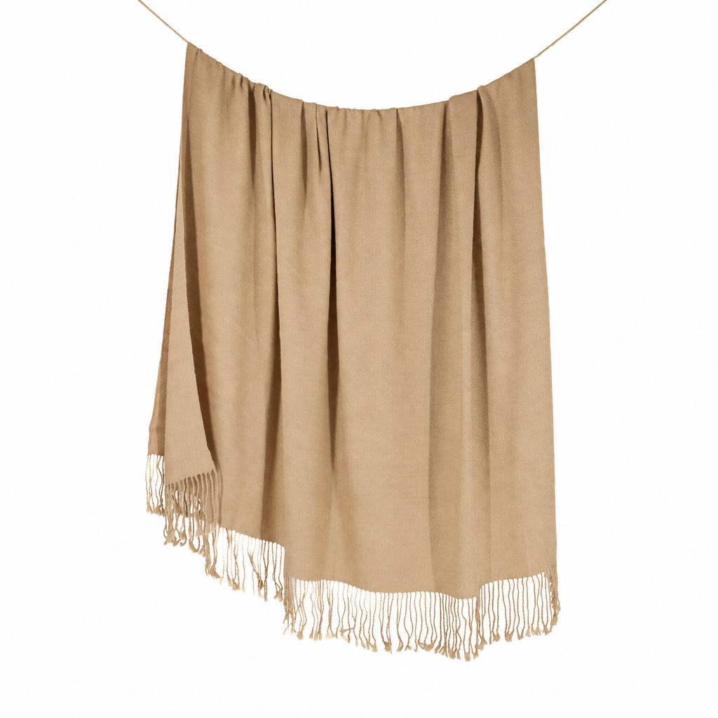 Rich Brown handloomed 100% undyed baby alpaca throw blanket, Wasi Collection, made in Peru