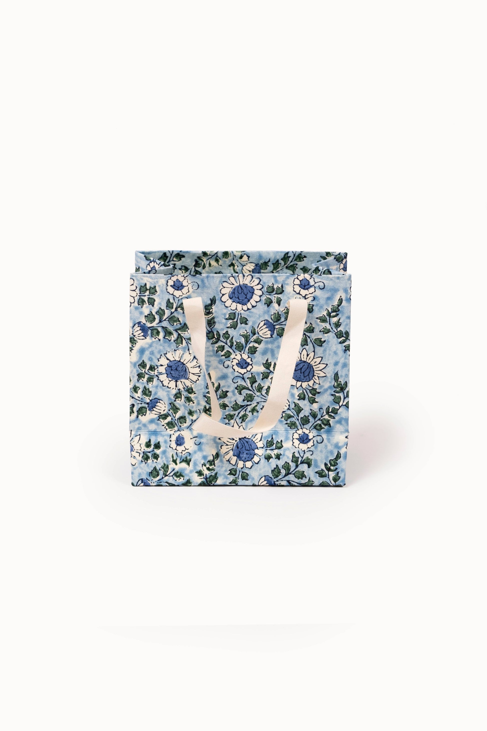 Small (Set of 3) Holiday Gift Bags - Block Print