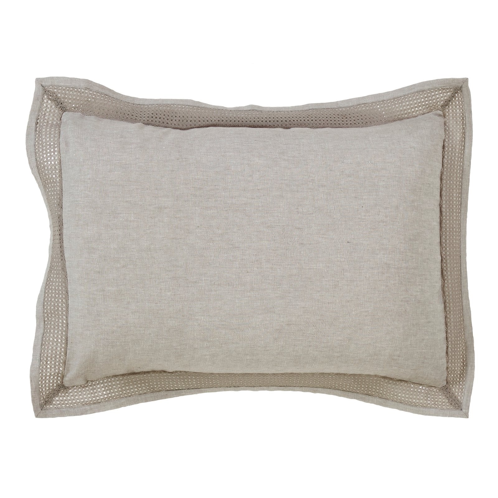 SS-022-2026_1|Natural linen beige duvet cover with textured border detailing, offers a relaxed yet refined look for any bedroom.
