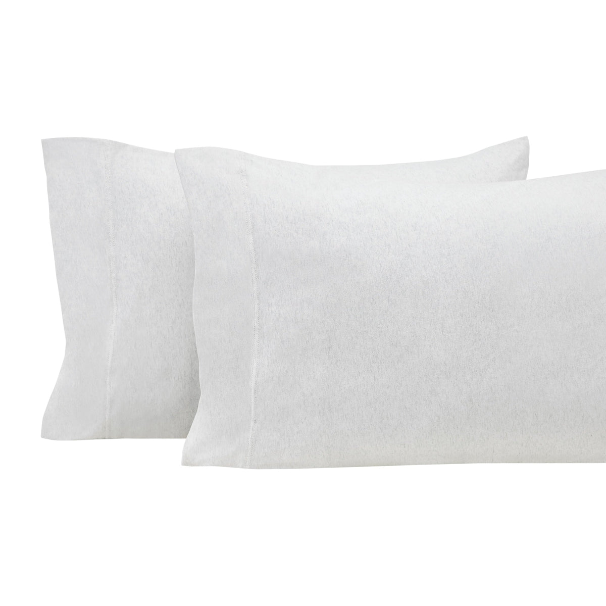 AKP-525-2040_1|Two white 100% cotton knit pillowcases. Ultra-soft, breathable, comfortable bedding for a cozy, restful night.
