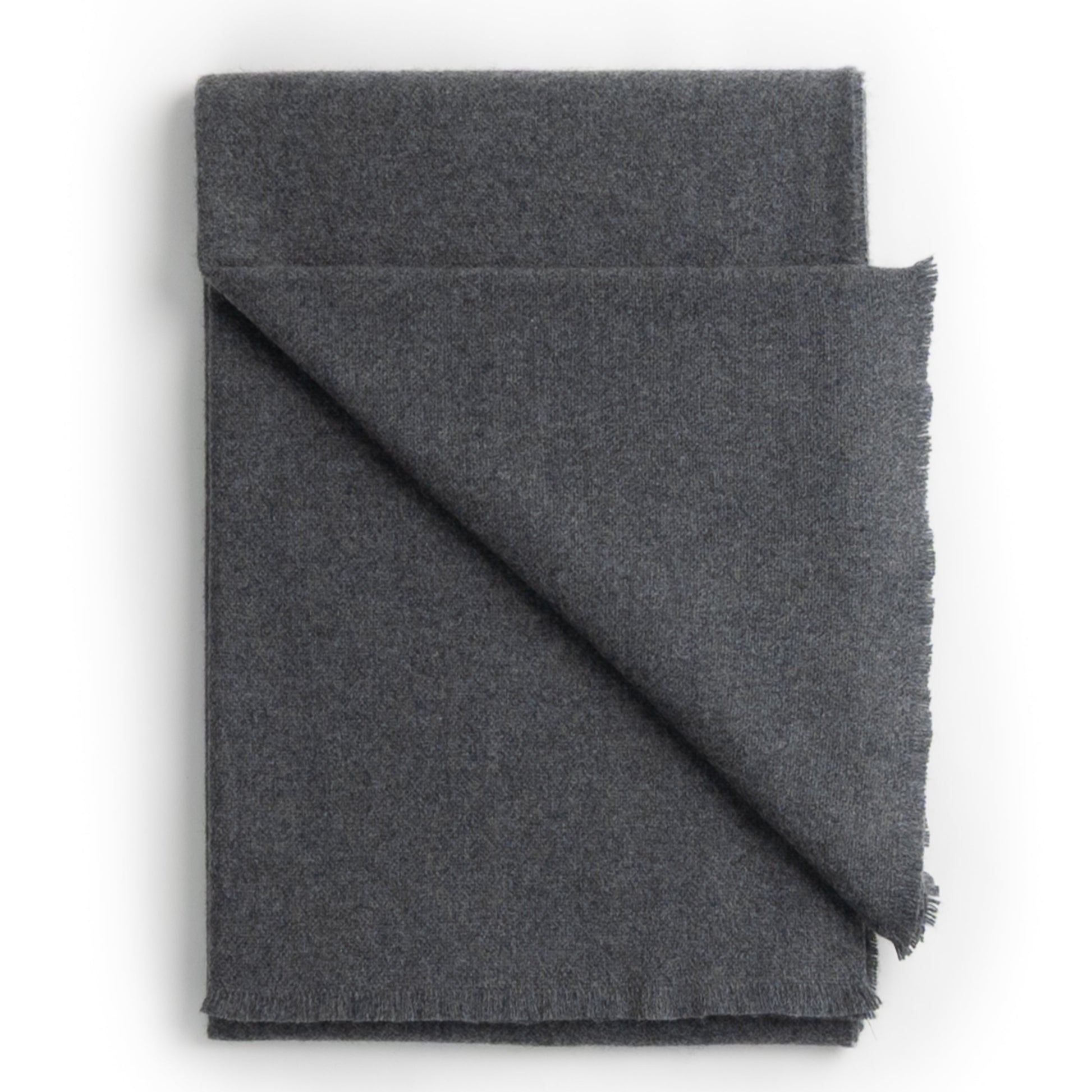 Luxury Cashmere Throw ~ Charcoal ~-Blankets-[bar code]-Prince of Scots