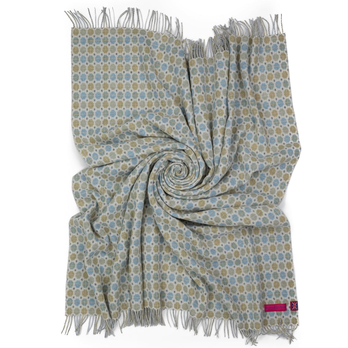 Southampton Home Merino Wool Medallion (Sky)-Throws and Blankets-[bar code]-Prince of Scots