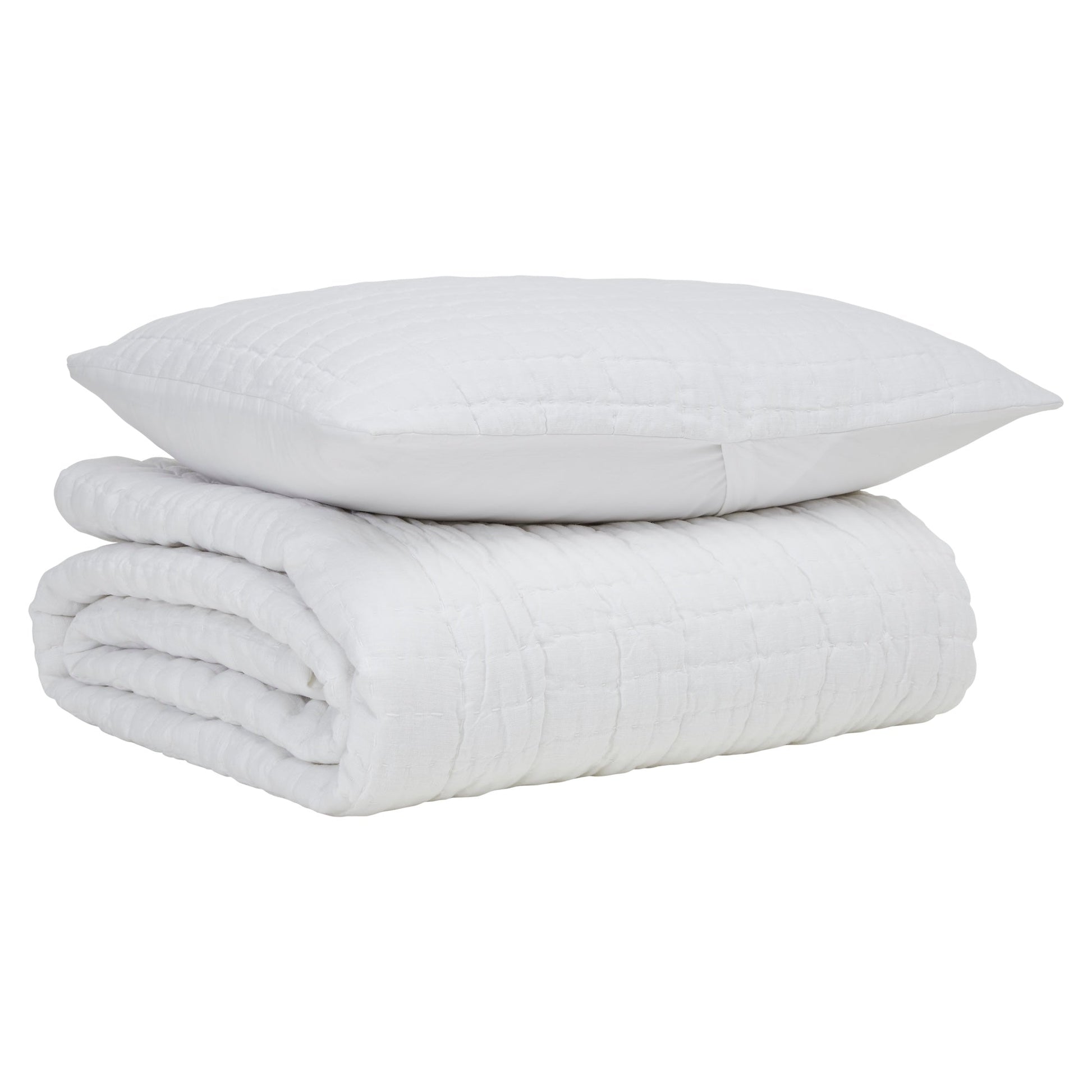 QT-372-9496_5|Cozy white quilted bedding, showcasing a textured grid pattern, ideal for a fresh, inviting, and comfortable bedroom design.