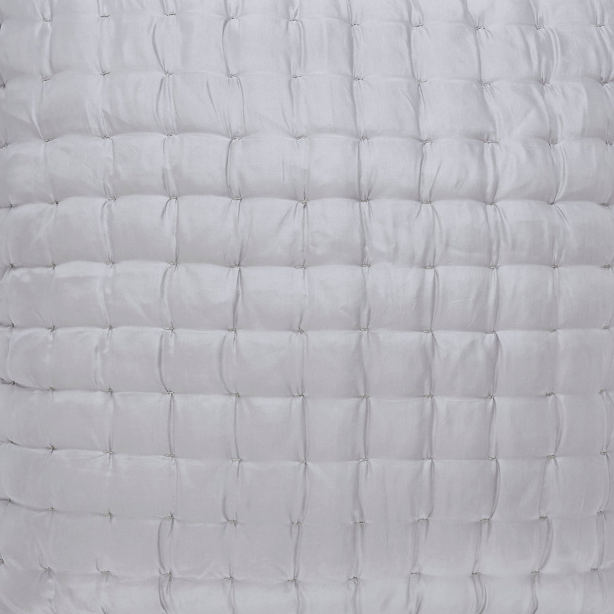 QT-333-9496_6|Modern light grey quilt showcasing a subtle square stitch pattern, offering contemporary elegance and soft texture for bedding.